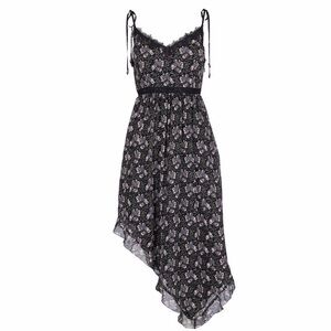 Paige Maxima Silk Floral Asymmetrical Dress Size S NWT